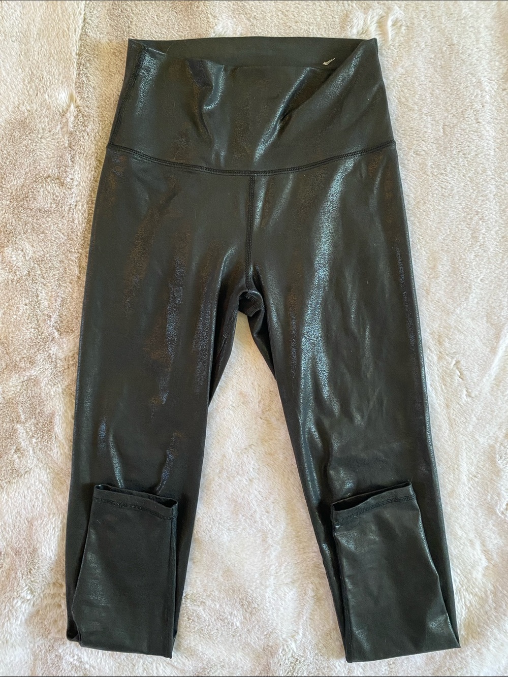 aerie Offline Shiny Black High-Waist Leggings